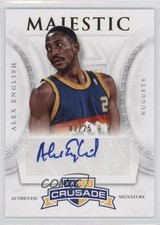 2012 Panini Crusade Majestic Signatures Gold 2/25 Alex English #51 Auto HOF fm0