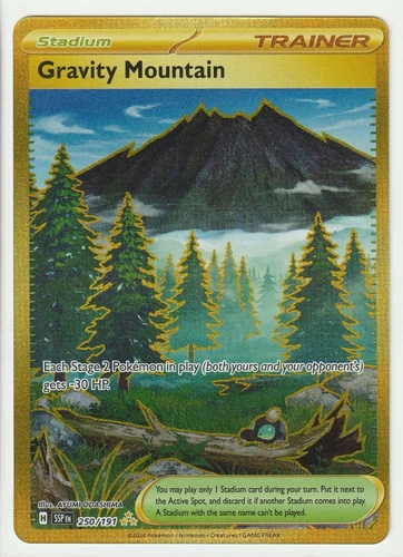 Gravity Mountain 250/191 NM Pokemon TCG Secret Rare Surging Sparks Textured