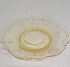 Vintage Depression Glass 6 inch Plate, Jubilee, Yellow, Lancaster Glass Co.