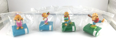 Applause 1980s Berenstain Bears Brother & Sister Pencil Sharpener Lot of  4  NOS