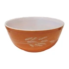 Vintage Pyrex Mixing Bowl Autumn Harvest Wheat Rust 403 2.5 Liter Thanksgiving
