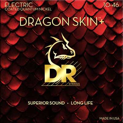 DR Strings Dragon Skin+ Electric Quantum Nickel DEQ-10 Medium 10-46 Saiten