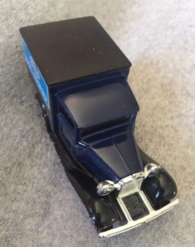 Miniature Matchbox Model A Ford 1979, Navy Blue Truck, “Kellogg’s Rice  Krispies”
