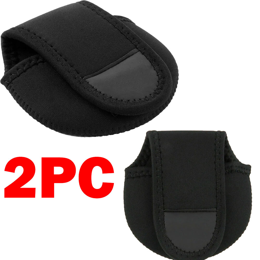 2PCS Fishing Reel Cover Bag Protective Baitcasting Trolling Case US