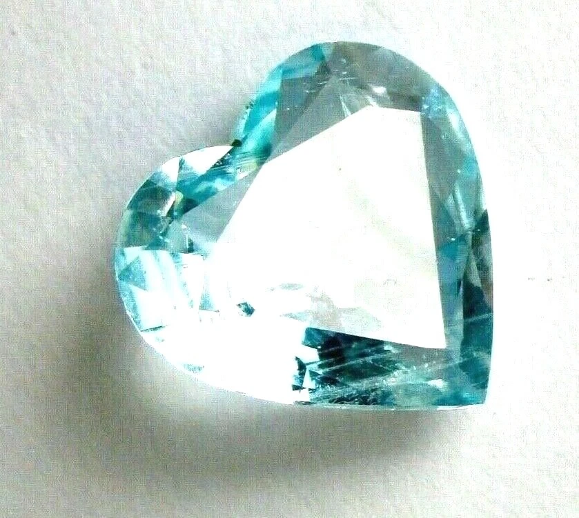 Beautiful Brazilian 11x11 mm Heart Shape 3.37 Carat Aquamarine