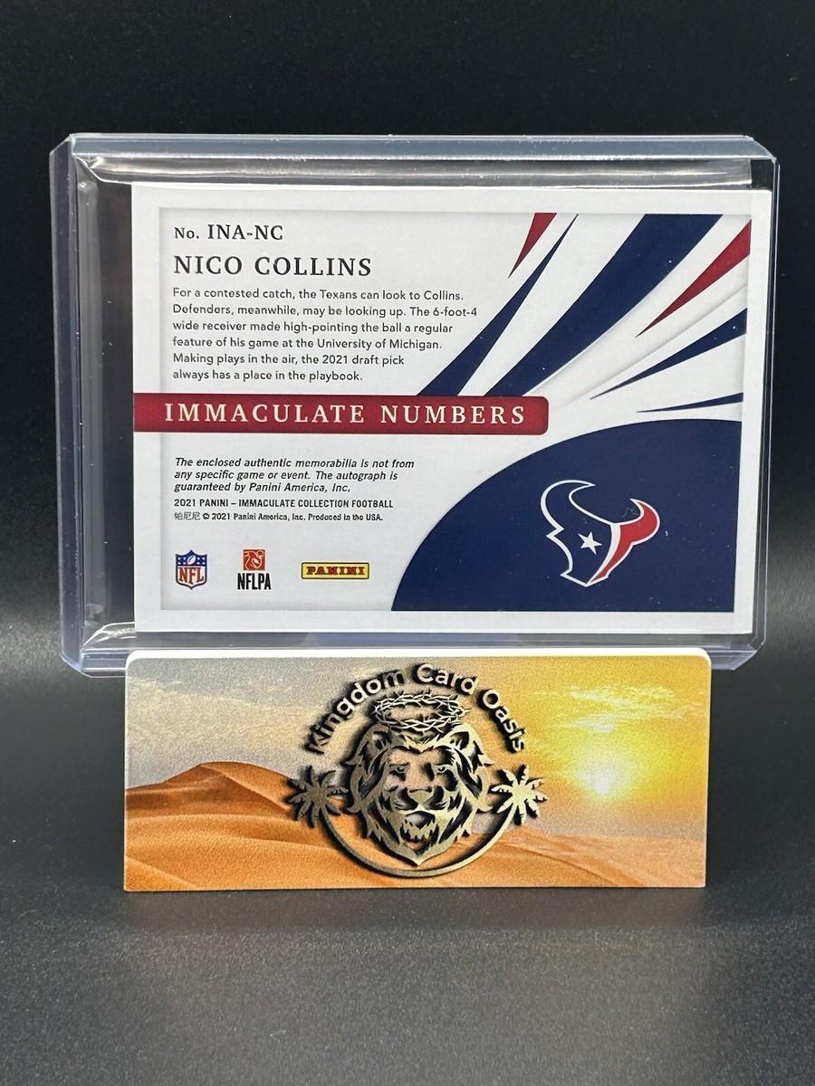 💥2021 Panini Immaculate Numbers RPA Autograph Auto Patch Nico