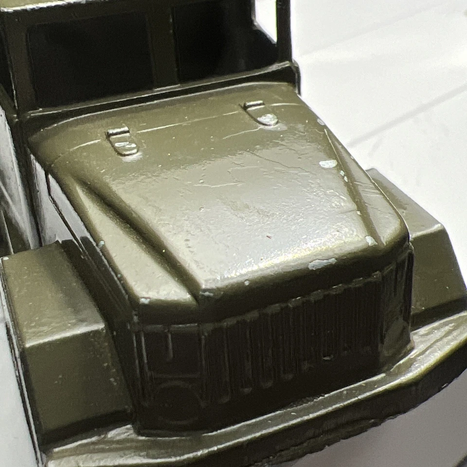 Vtg Midgetoy Military Truck Olive Green Diecast Toy Vehicle Troop Transport - Image 4 of 4