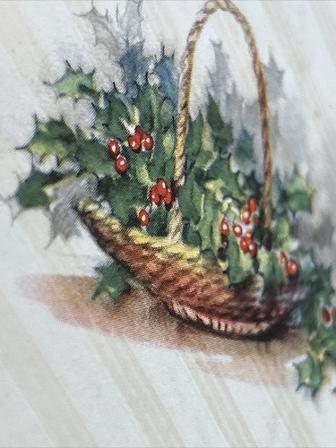 Vtg Christmas Card “Mistletoe Bough” By Thos. Haynes Bayly Paper Print Holly - Picture 5 of 10