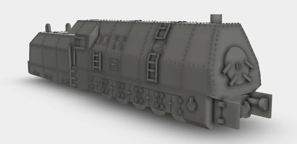 Panzerlok BR-57 WW2 Bausatz Kit 3D Druck 1:160 - 1:72 - Bild 2 von 4