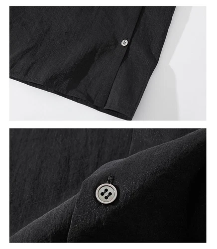 donclickin Lemaire*vibe 25SS New Glossy Dry Silk Shirt –Sage Green Black Edition - Foto 17 di 23