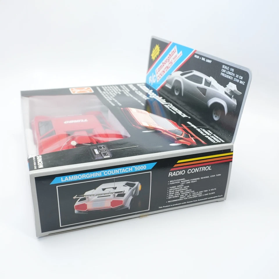 NEW VTG LAMBORGHINI COUNTACH 5000 QV RC Car SUNCON Radio Controlled Shack NOS - Image 4 of 4