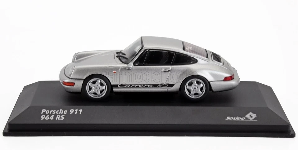 MODELLINO AUTO STATICO SOLIDO PORSCHE 911 964 RS COUPE 1994 SILVER SCALA 1/43 - Immagine 3 di 4