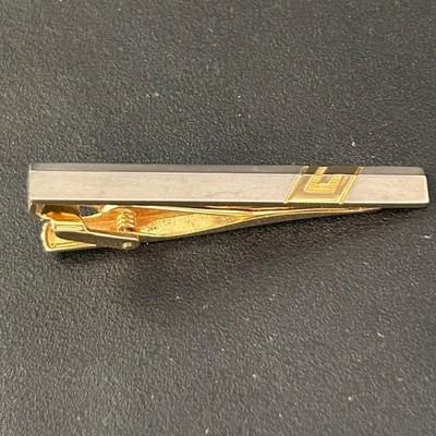 Givenchy Silver-Tone Gold-Tone G Mark Logo Tie Pin Bar -USED- VG