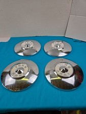 Set Of 4 1955-1956 Ford 10 Hubcaps Dog Dish Hub Caps Custom Deluxe 500 55 56 4 Set Of 4 1955-1956 Ford 10 Hubcaps Dog Dish Hub Caps Custom Deluxe 500 55 56 4