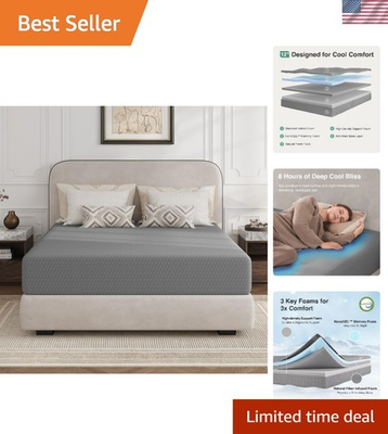 #ad #ad King Size Mattress 12 Inch Memory Foam Cooling Pressure Relief Hypoallergenic $388.74