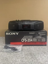 Sony CFS-204 AM FM Radio Cassette Player Boombox Radio New -Open Box