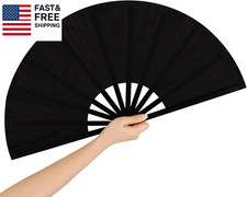 13 Inch Large Rave Fan Popping Fan Portable Clacking Fans for Line Dancing, Boot