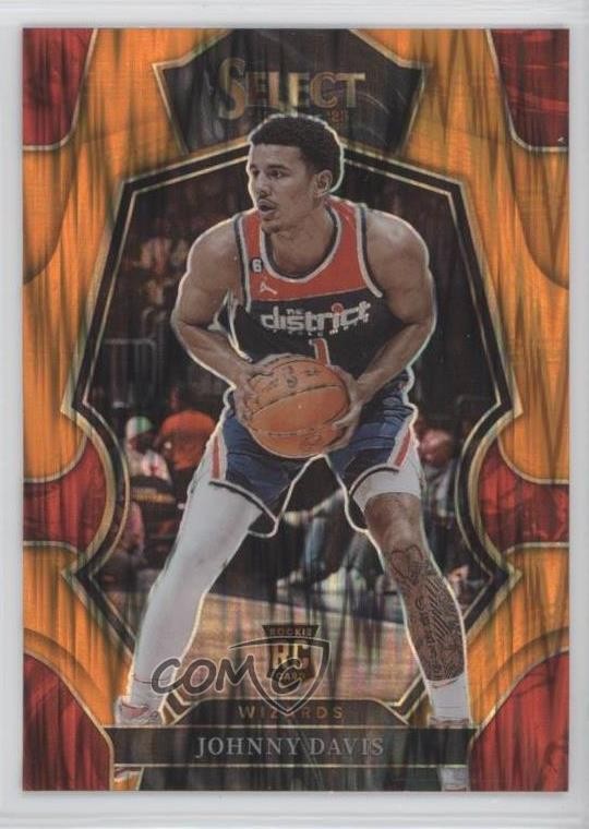 2022-23 Panini Select Premier Level Orange Flash Prizm Johnny Davis #191 14pw