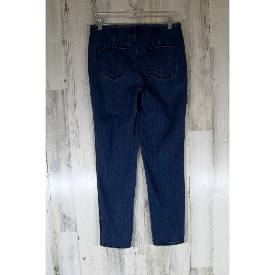 Chicos Pull-On Jeans Size 0R or US 4R (28x27) Dark Wash Stretch Denim ...