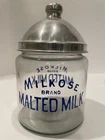 Vintage Milkose Brand Malted Milk Glass Container with Lid
