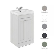 Balterley Floor Standing 2 Door Unit with Classic Basin 1 Tap Hole - Size/Colour