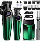 BILLAR® Hair Clippers for Men with Beard Trimmer, Professional 3 PACK, Green 