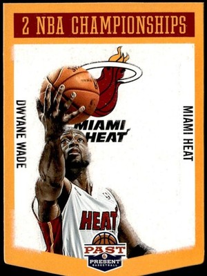 2012-13 Past & Present #7 Dwyane Wade Winning Touch Championship Banners E1