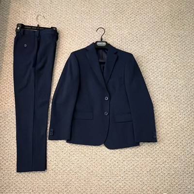 Michael Kors Boys Navy Blue 2 Piece Suit Blazer Jacket Dress Pants Worn Once EUC