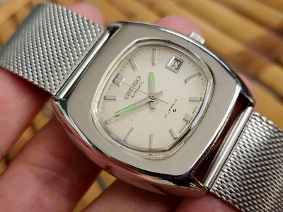 VINTAGE SEIKO 6308-5000 AUTOMATIC MEN'S WATCH DRESS SNOW FLAKE SILVER DIAL 2.