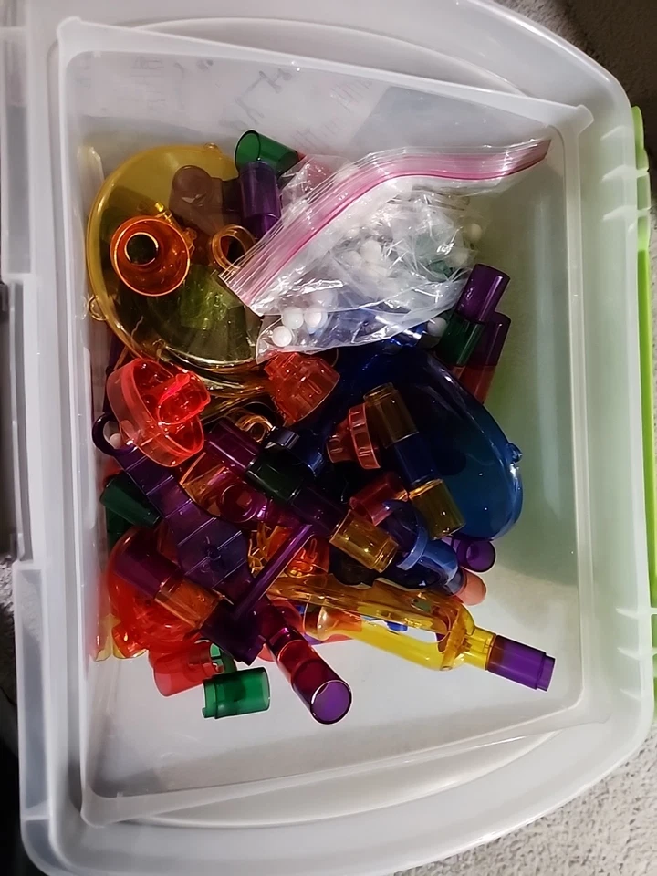 COLECCIÓN MASIVA APROXIMADAMENTE 200 PIEZAS DE PISTA DE MÁRMOL CORRER LABERINTO CARRERA MÁRMOL Foto 2 de 3