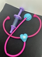 Kid  s Play Stethoscope With Pretend Shot Pink  Blue