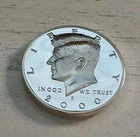 2000-S 90% Silver Kennedy Half Dollar Deep Cameo Proof - Free Shipping!