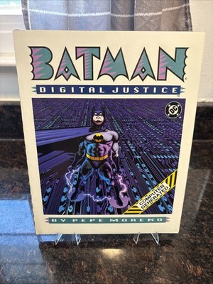 BATMAN ''DIGITAL JUSTICE'' DC Hardcover HC 1990 JOKER! 1st Print Clean  