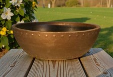 Brown Mica Bonsai Pot Round Medium OD:9.25" x 2.75" Great Gift for a Gardener