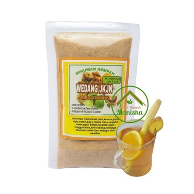 Wedang JKJN Instant Ginger Kencur Lime Traditional Spice Drink Powder 100g