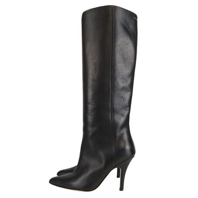 MM6 Maison Margiela Damen Schuhe Stiefel Gr. 37 Schwarz Leder Damenstiefel Boots