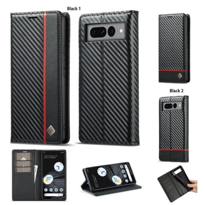Magnetic Leather Flip Stand Card Wallet Case For Google Pixel 10 Pro XL 9 8 7 6A - Image 1 of 4