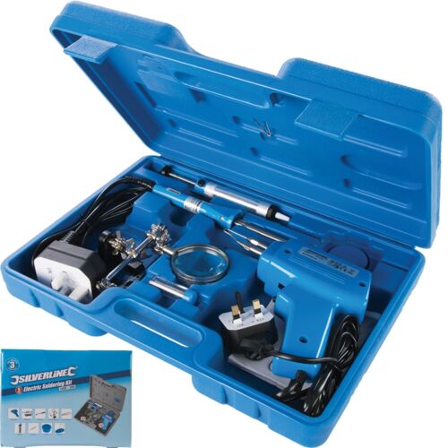 Silverline 100W Soldering Gun Iron Kit Electronics Solder Welding Irons Tool - Picture 1 of 5