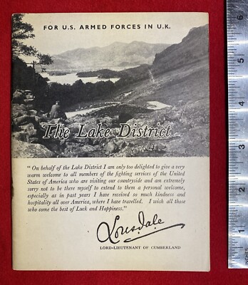 1941-1945c WORLD WAR II ~THE LAKE DISTRICT~ {FOR U.S. ARMED FORCES IN UK} GUIDE!