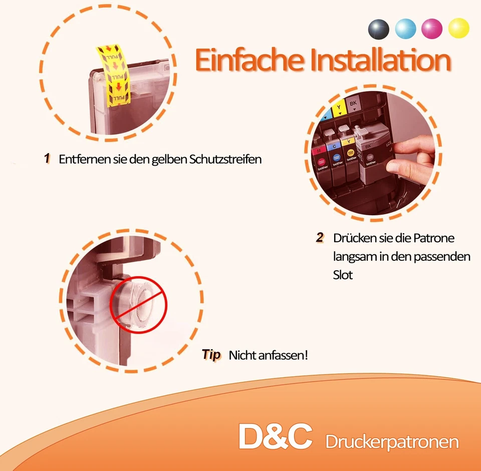 10 Patronen für Brother DCP-130C DCP-135C DCP-150C DCP-330C DCP-350C DCP-357C - Bild 2 von 4