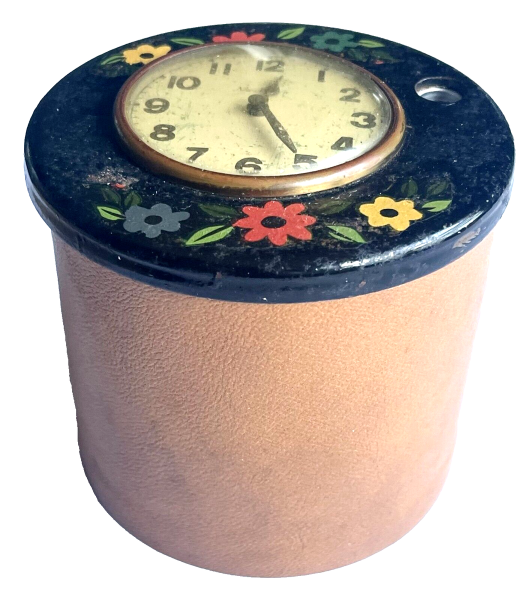 VINTAGE NEW HAVEN CLOCK CIGARETTE DISPENSER / HOLDER TABLETOP DISPLAY CASE  WORKS