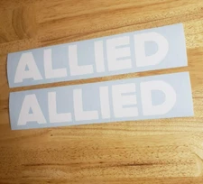 buhler allied  snow blower rotary cutter mower 10" DECAL STICKER  white (2) USA