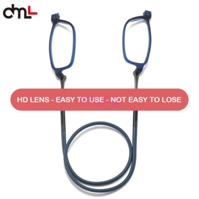 HOT Hanging Folding Magnetic Reading Glasses Eyeglasses Click Connect Neck Rope
