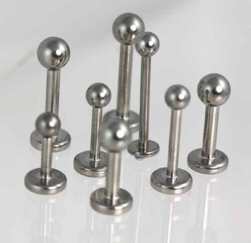 Labret studs  High polish Titanium   (14g)1.6MM+1.2MM(16g)  All piercing areas - Picture 1 of 3
