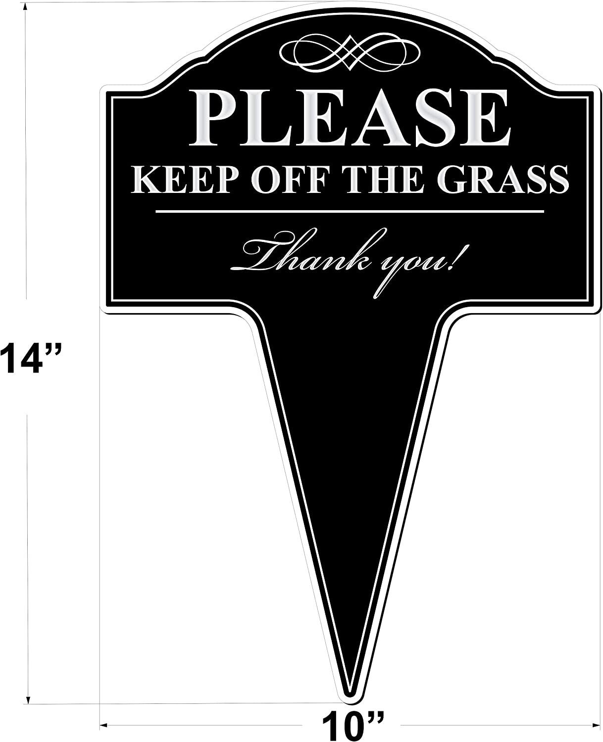 Please Keep Off The Grass Black Aluminum Yard Sign 10x14 Inches EBay