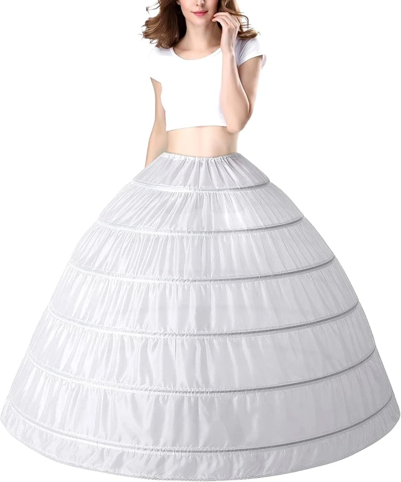 Stock de EE. UU. Falda Aro Nupcial Crinolina Enagua Media Slip Vestido de Baile Falda Interior Foto 3 de 4