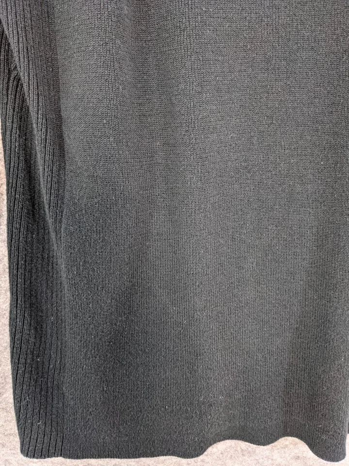 Relativity Sweater Womens Large Black Cotton Mock Turtleneck Long Raglan Sleeve  - Image 3 of 4