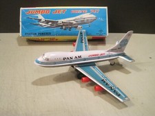 Vintage Pan Am Friction Powered Jumbo Jet Boeing 747 Original Box