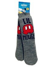 Disney LIL Mickey Mouse Soft Fuzzy Plush Slipper Socks 1 Pair Size: 6.6-8.5 NEW