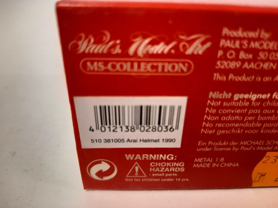 Minichamps Michael Schumacher helmet Reynard East 1990 1/8 510381005 - Immagine 4 di 4